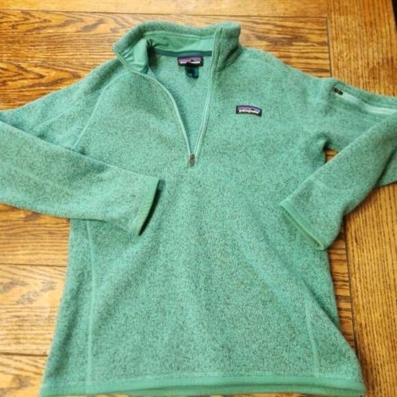 Patagonia Better Sweater 1/4 Zip Jacket Bend Blue Teal Sz S - Picture 2 of 5
